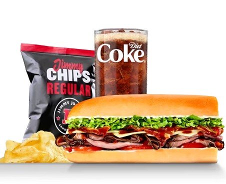 Jimmyjohn's Smoked Cheddar Bourbon Club (Roast Beef) Combo