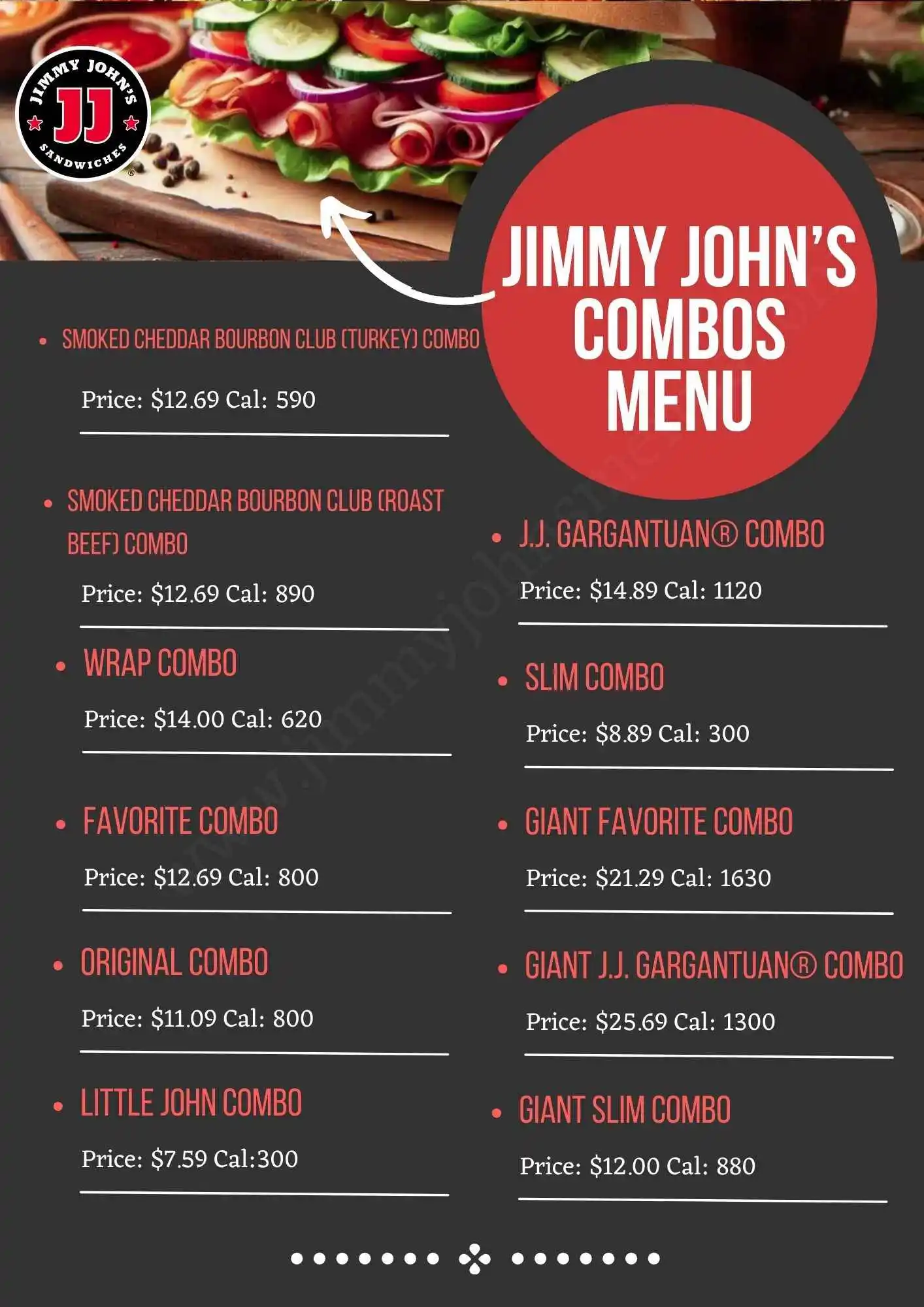Jimmy John’s Combos Menu
