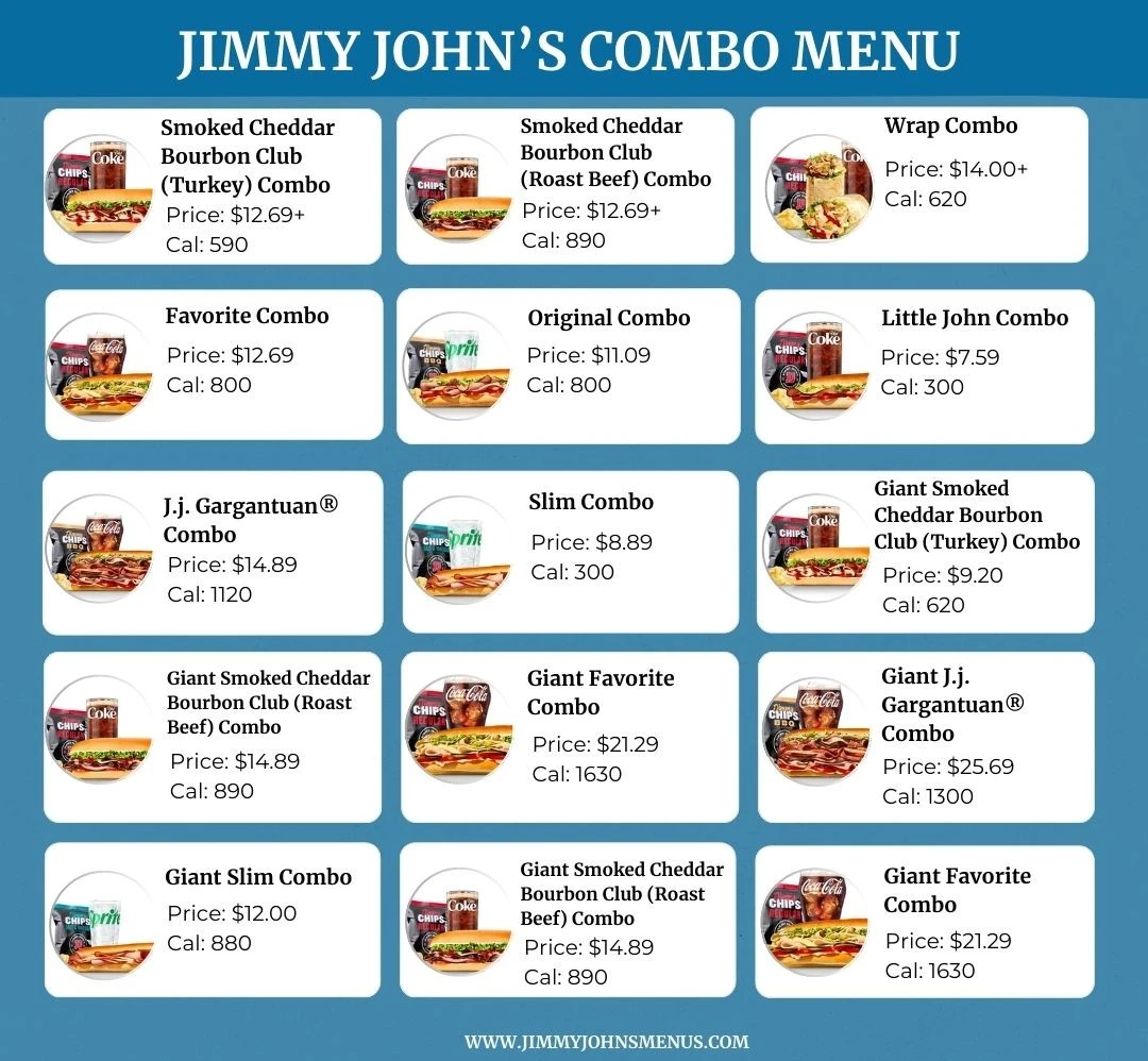 Jimmy John’s Combo Menu With Price